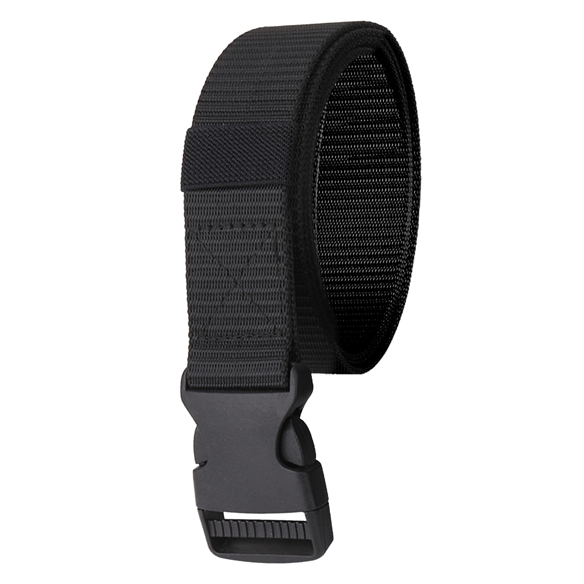 Nylon Webbing Military-Style Canvas Belt with Quick-Release Plastic Buckle, Combat Webbing Tactical Belt for Outdoor Sports