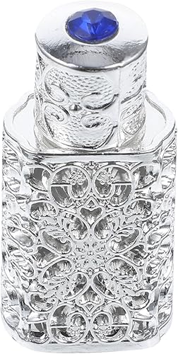 Botella de perfume Botella de perfume de vidrio Botella de perfume de Oriente Medio Contenedor de metal Botellas de perfume vintage Botella de