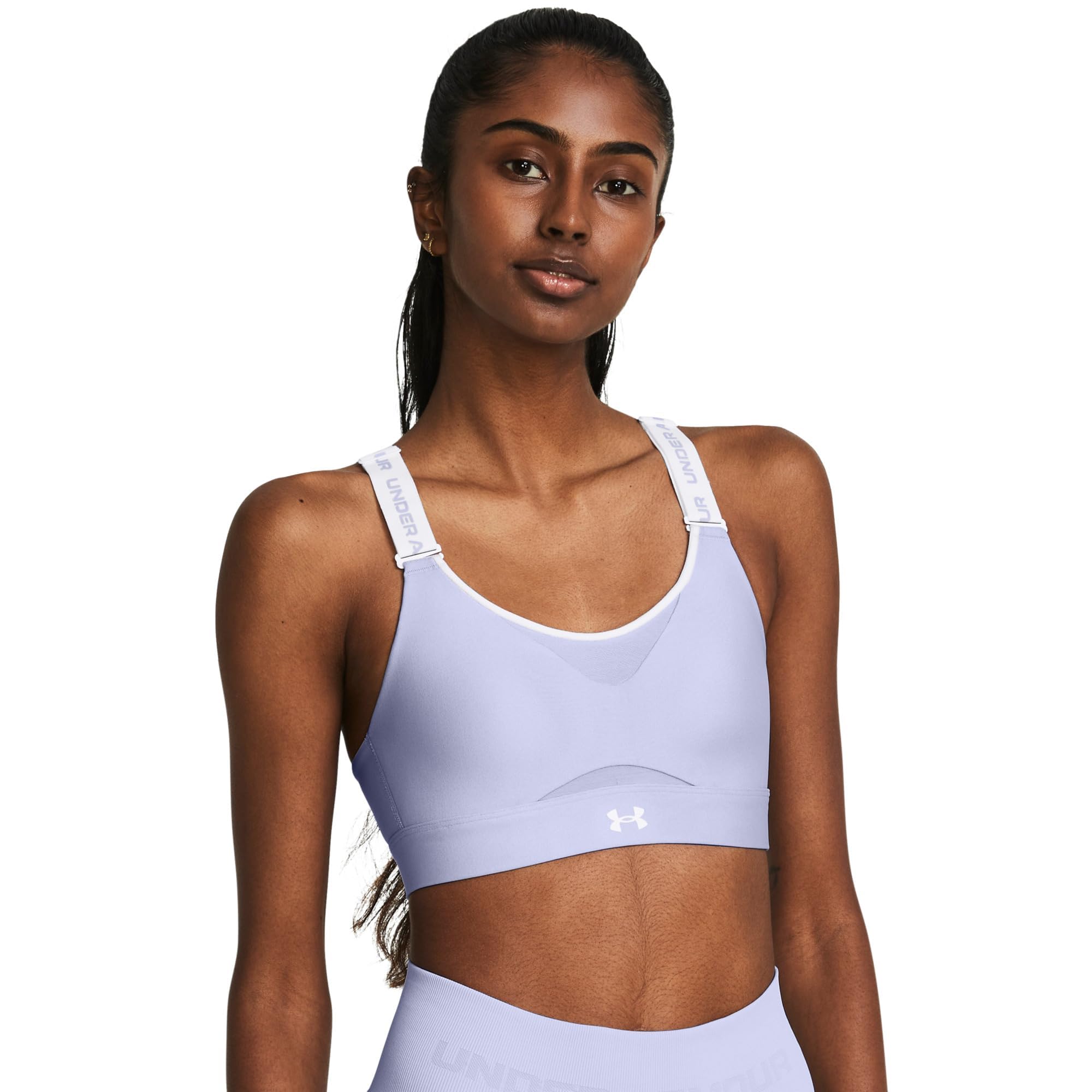 Under Armour Reggiseno sportivo da donna Infinity ad alto impatto, (539) Celeste / / Bianco, D/DD (L)