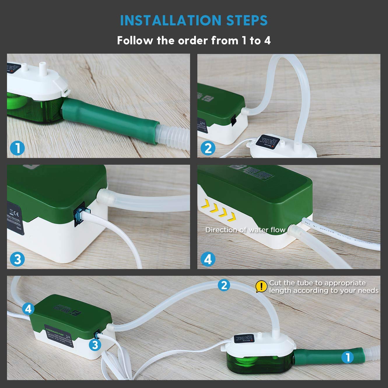 FUJIWARA Condensate Pump, Mini Split Automatic Condensation Drain