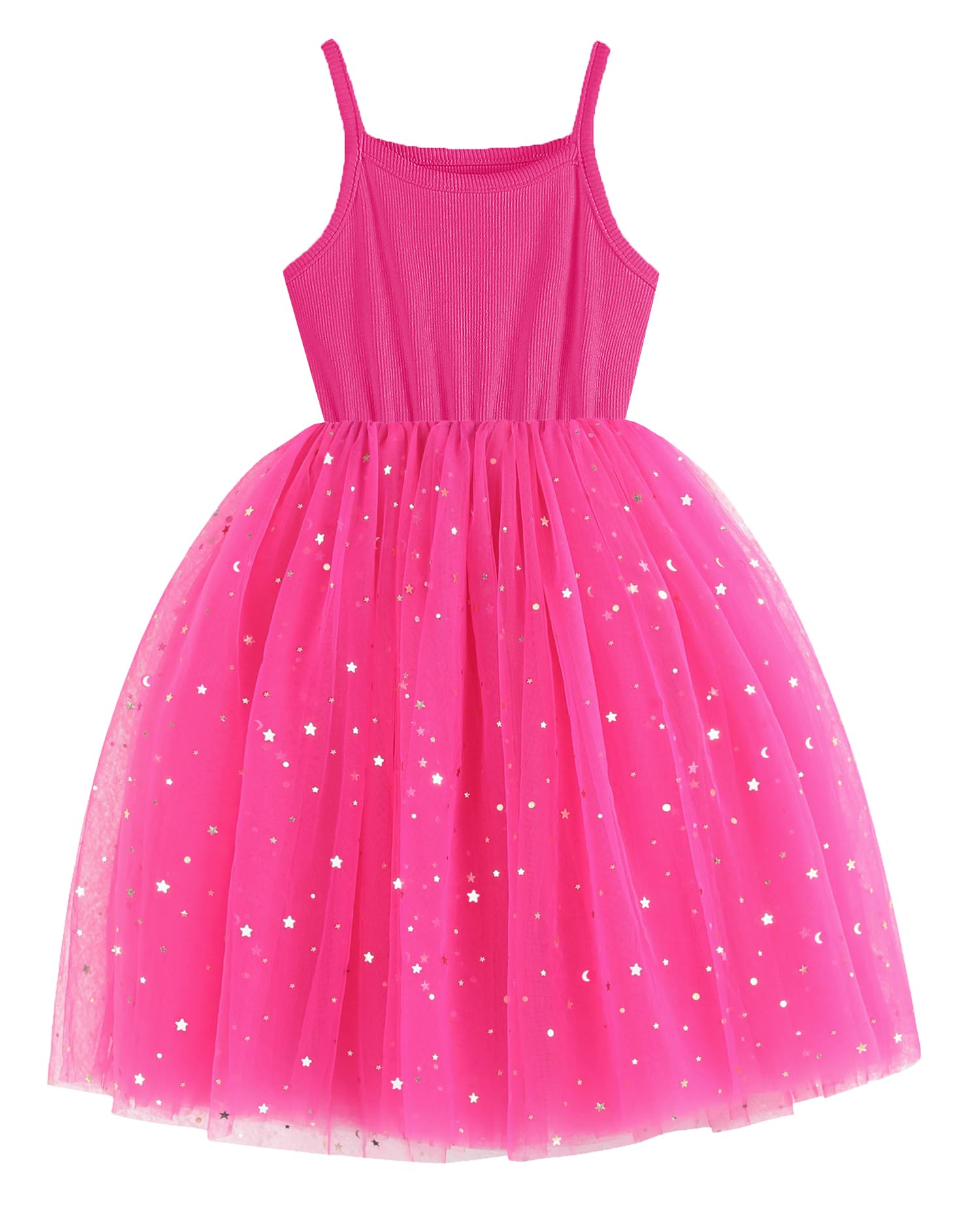 GSVIBK Baby Girls Tutu Dress Sleeveless Toddler Cotton Tulle Skirt Princess Party Prom Dresses