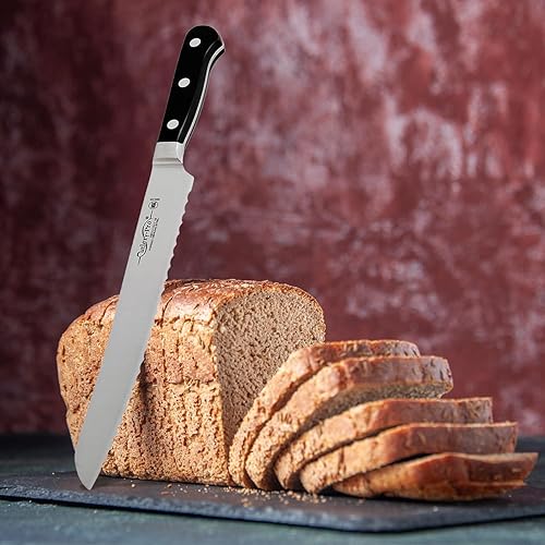Miniatura 5 de Cutlery-Pro Cuchillo de pan forjado, Cat Cora aprobado, NSF, acero alemán, hoja de 9 pulgadas