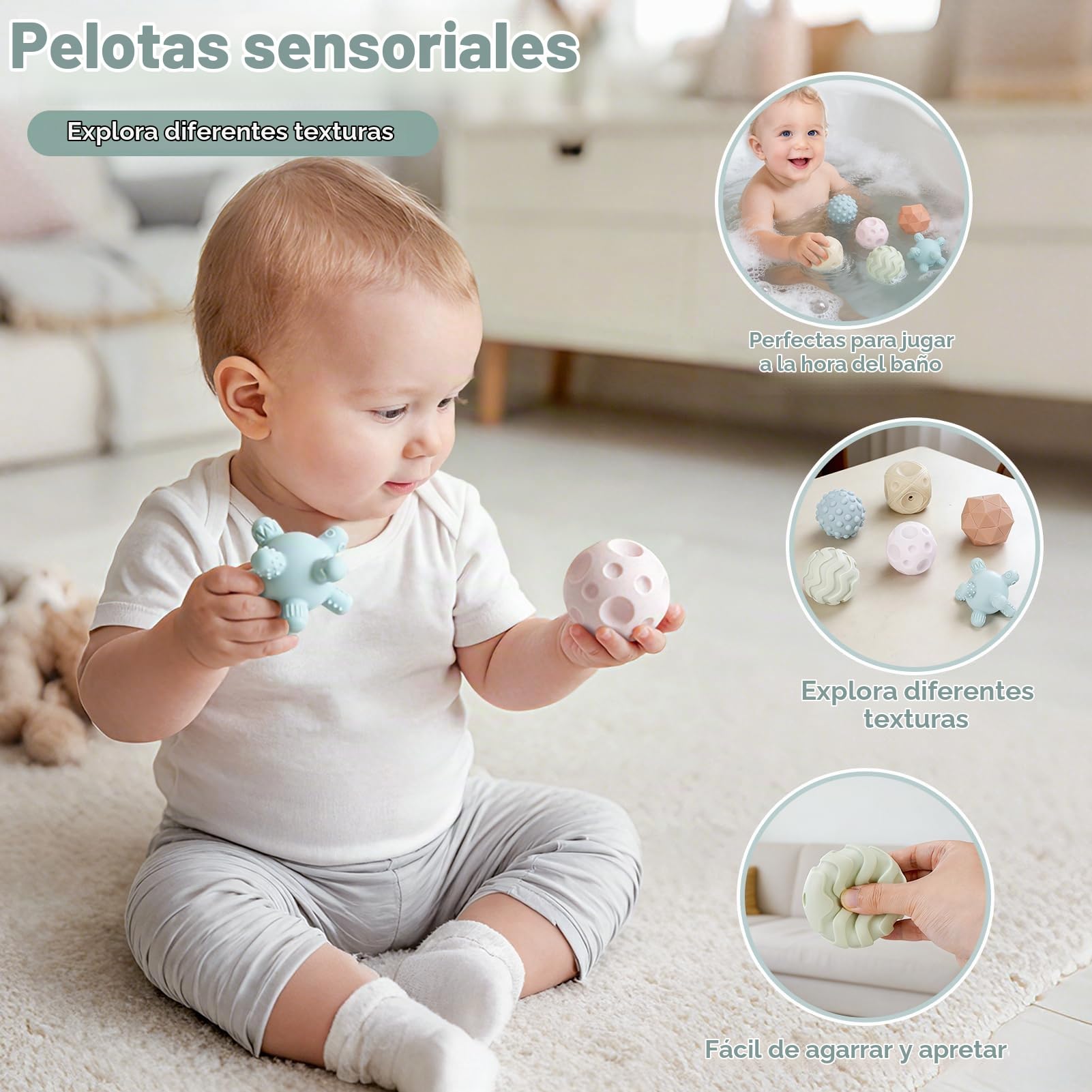 Vanplay Juguetes Bebes 6-12 Meses, Juguetes Montessori 4 en 1 con Juguetes para Apilar y Encajar, Regalo Bebe 6-12 Meses