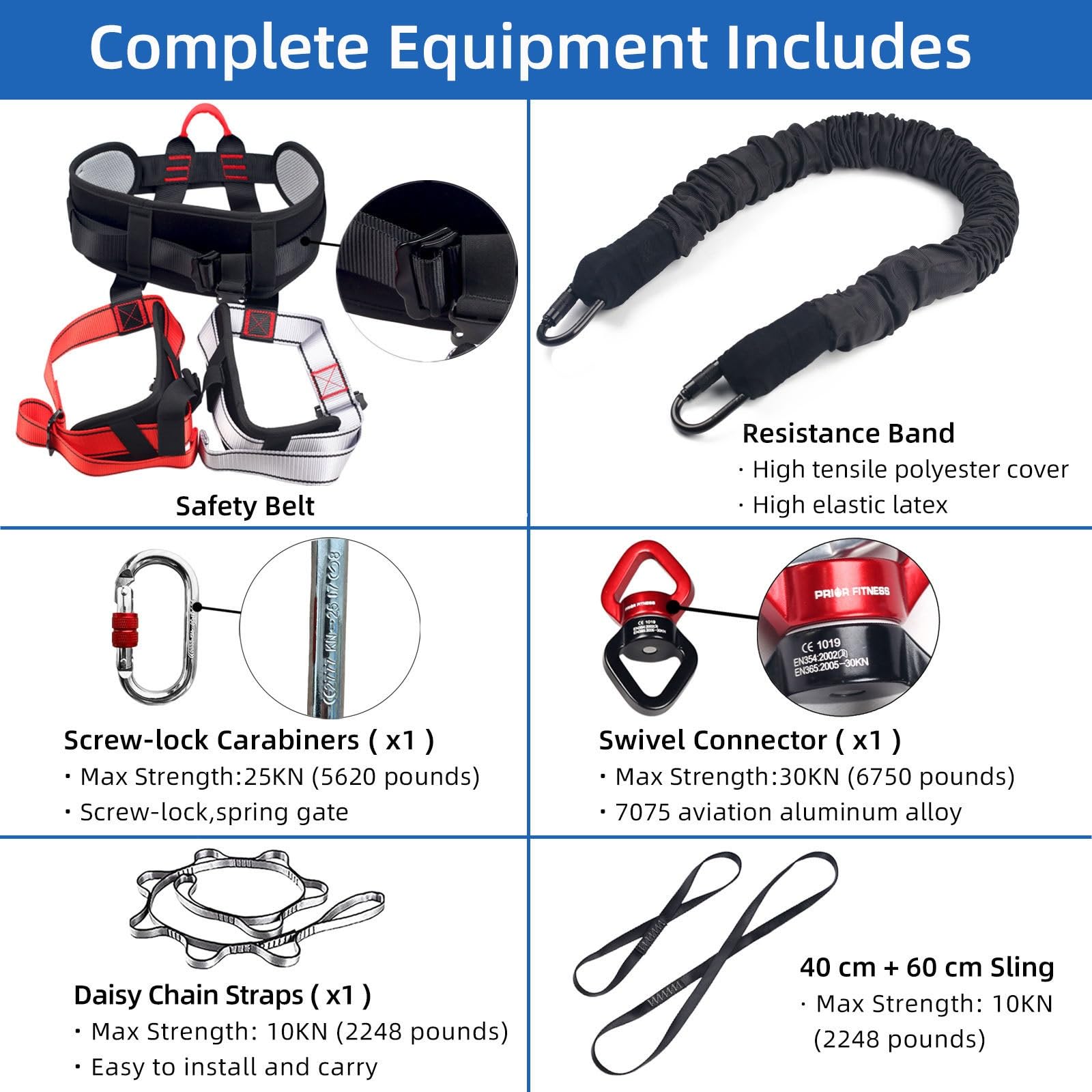 Bungee Trainer Sospensione, Set di cinture di resistenza per yoga, corda da danza elastica 4D, corda elastica pesante per l'allenamento, attrezzature per esercizi elastici per la casa