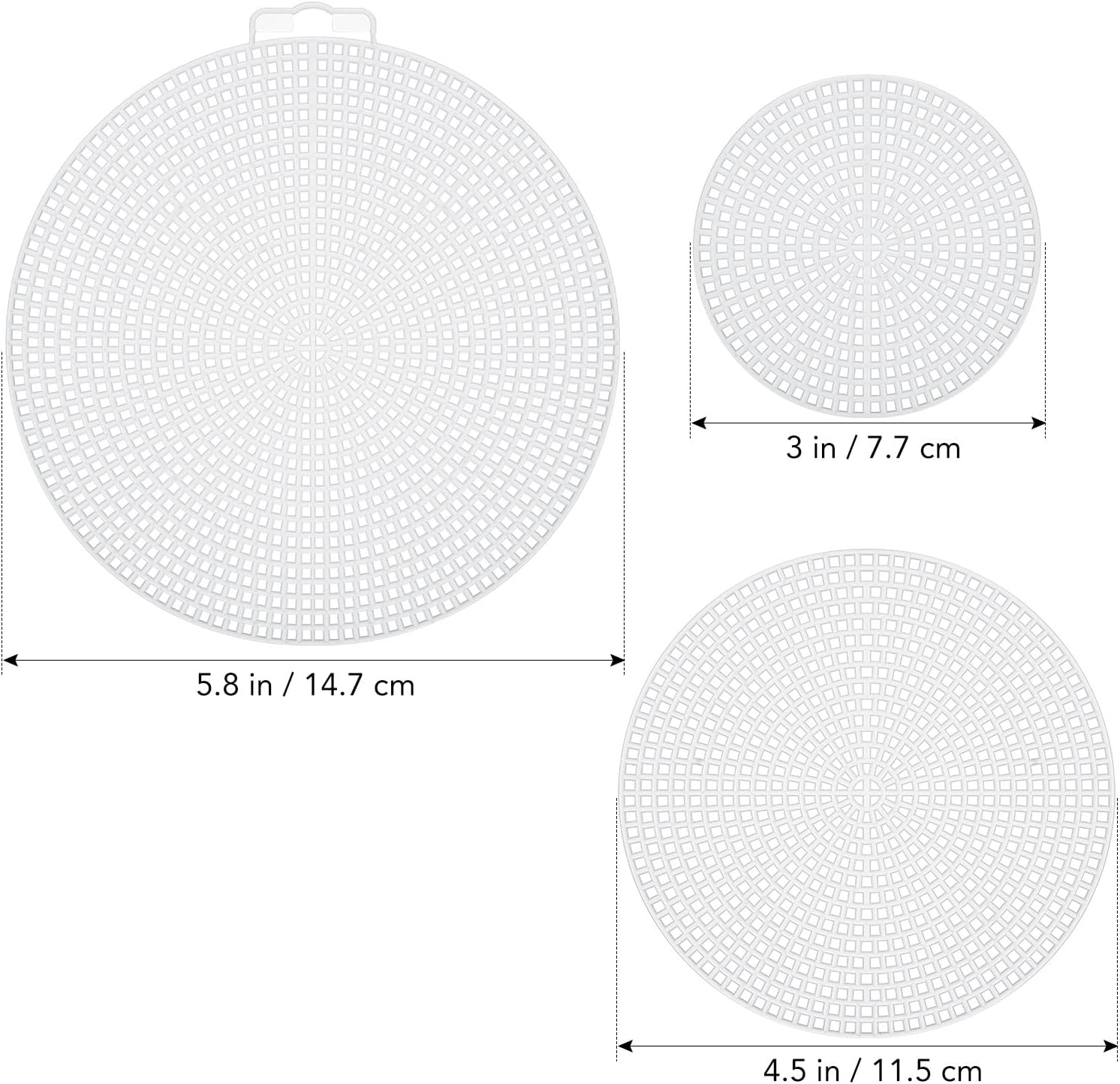 IDEANATEGRATE Household Stitch Mesh Plastic Canvas Sheets for Embroidery, Cross Stitch, Needlepoint (5., 4.,) Smooth Surface and Neat Holes