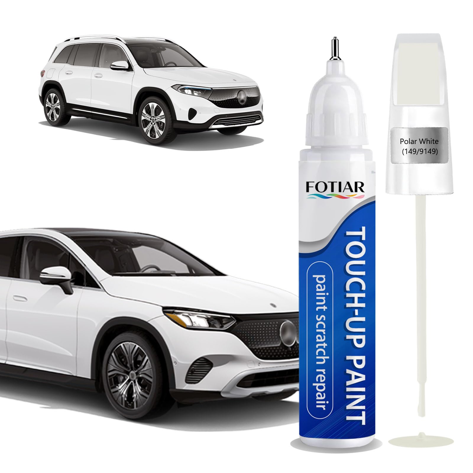 View 1 of 149 Polar White Touch up Paint for Mercedes-Benz OEM Original Car Paint Scratch Repair Pen Two-In-One Quick & Easy Fix Car Scratch Remover for Nicks & Chips Repair