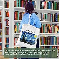 Vista 4 de Andeiltech Canvas Tote Bag Aesthetic Cute Vintage Tote Bags Book Shoulder bag Gifts Reusable Grocery Bags for Women