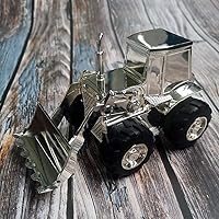 Vista 3 de Banco de monedas de metal plateado personalizado