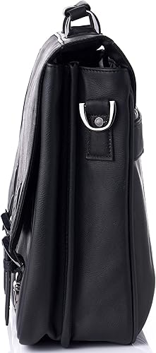 Miniatura 5 de Hammer Anvil Pierce Colombian Vacquetta Leather 15.6" Maletín para portátil, Negro -