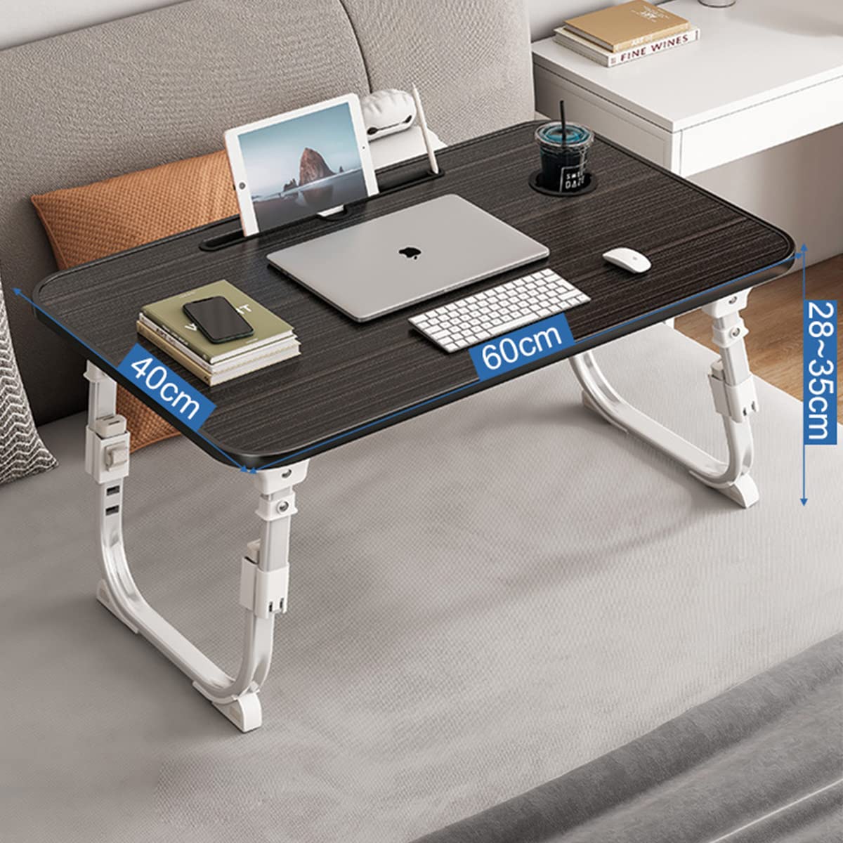 テーブル・机 a Foldable Low Table, Width 23.6 x Depth 15.7 inches (60 x 40 cm
