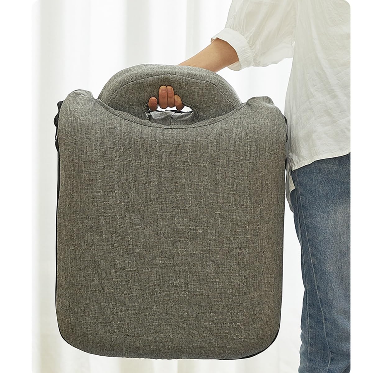 Silla De Meditación Plegable con Respaldo para Adultos, Silla De Piso Japonesa Acolchada con 5 Posiciones Ajustables para Sentarse, Jugar, Leer, Mirar, Hacer Yoga,/Green-One Size