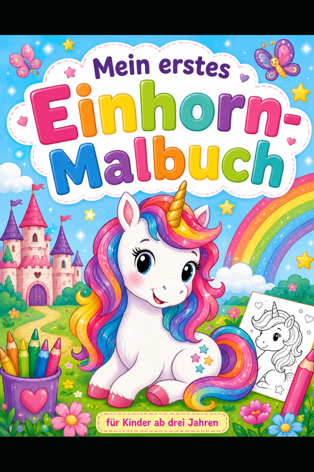 Mein erstes Einhorn Malbuch: Für Kinder ab 3 Jahren