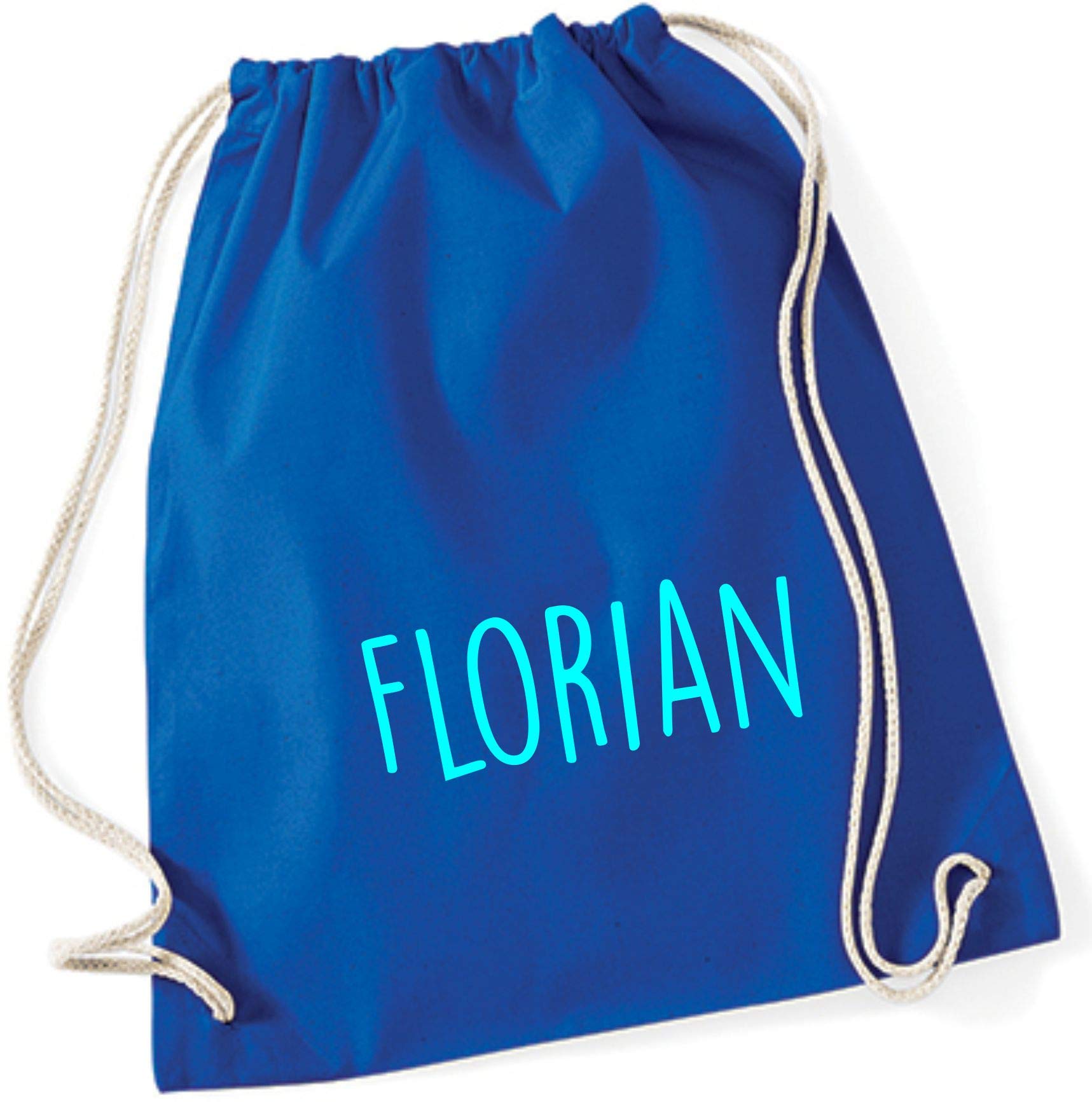 minimutz Sacca da palestra personalizzata con nome stampato | stampata con  nome per ragazzi e ragazze | sacchetto di stoffa (royal blu) : Amazon.it:  Sport e tempo libero