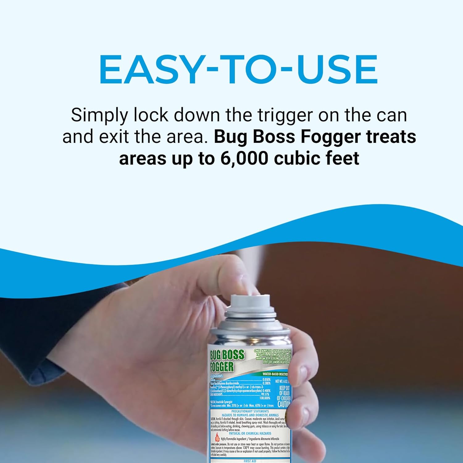 Kinzua Environmental Bug Foggers for Home Indoor & Outdoor Use, Insect Fogger, All Mosquito, Cockroach, Ant, Spider & More, Non-Staining, Water-Base Formula, 6 oz, Pack of 3 - Image 6