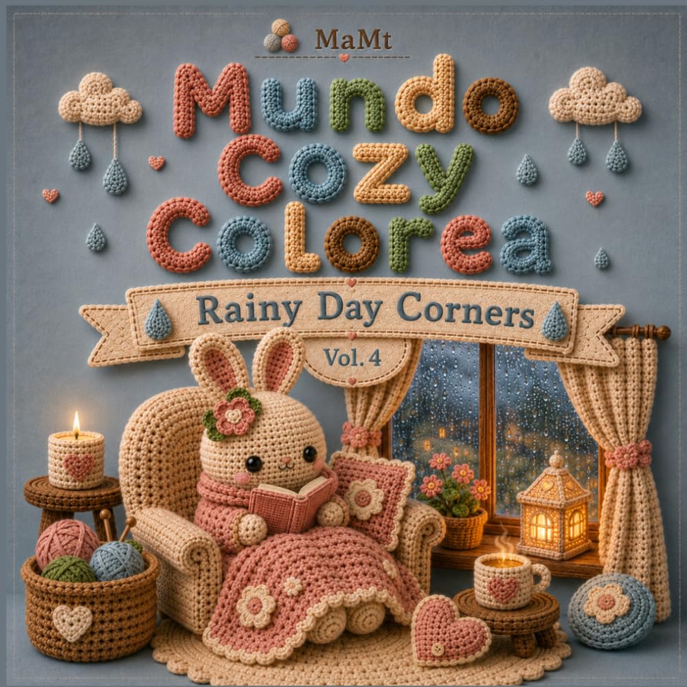 Mundo Cozy Colorea: Rainy Day Cozy Corners: Cute and Relaxing Cozy Coloring Book with Rainy Hygge Rooms, Warm Comfort Spaces, Cute Kawaii Details and Adorable Cozy Scenes
