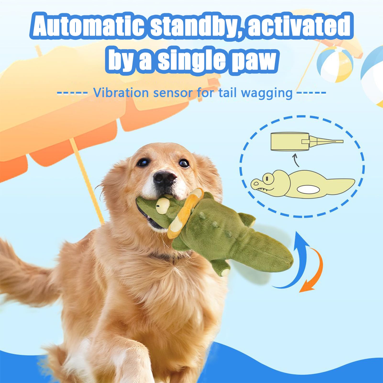 Jouet Automatique Chien Jouet Mâcher Électrique Chiot, Antimorsure | Interactive Rapport Chiot à Queue Intelligente Petit Moyen Grand chiot intérieur extérieur