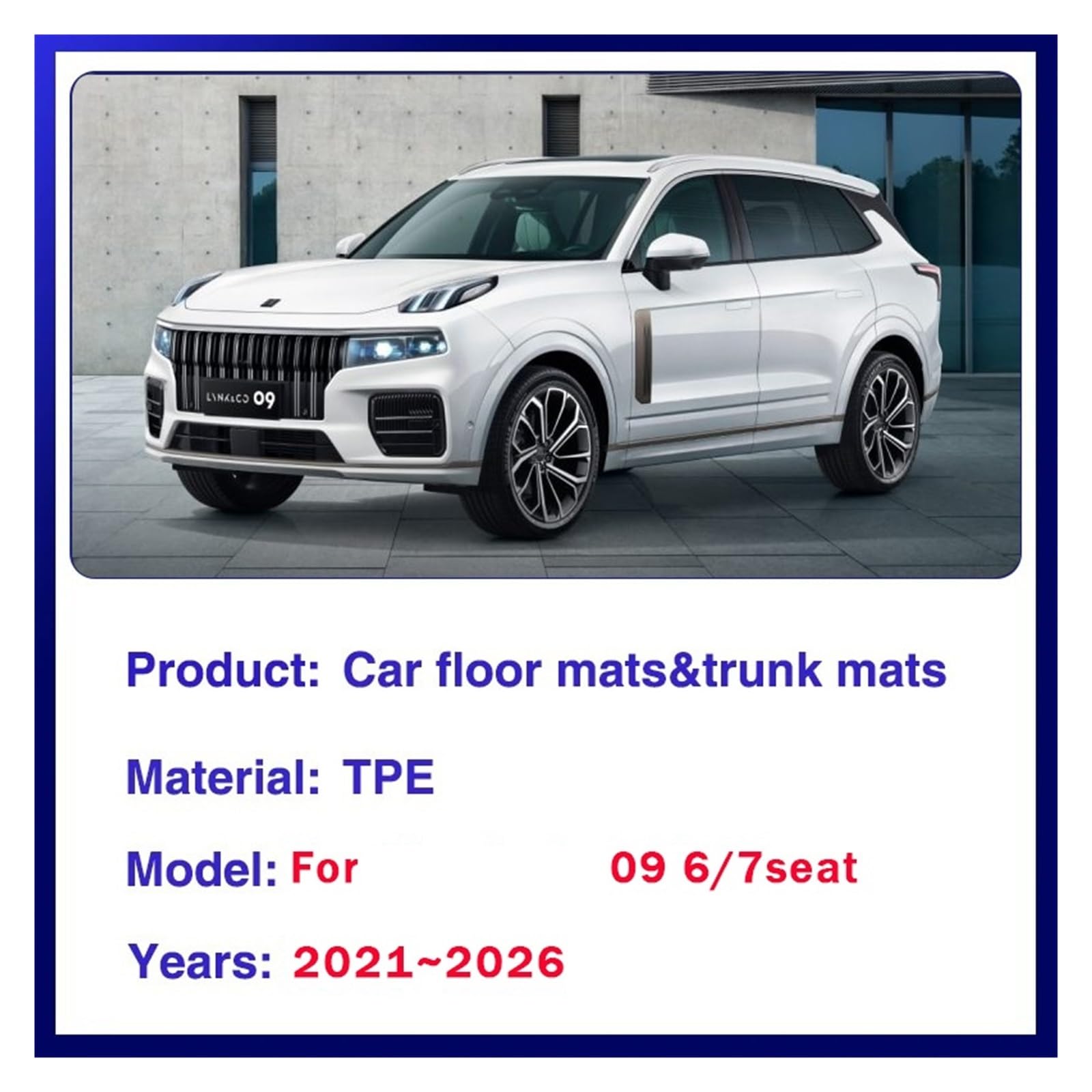 Car Floor Mats Compatible for Lynk Co 09 2022-2026 6seat 7seat Fuel PHEV EMP Anti-Dirty Pads LHD Foot — view 3