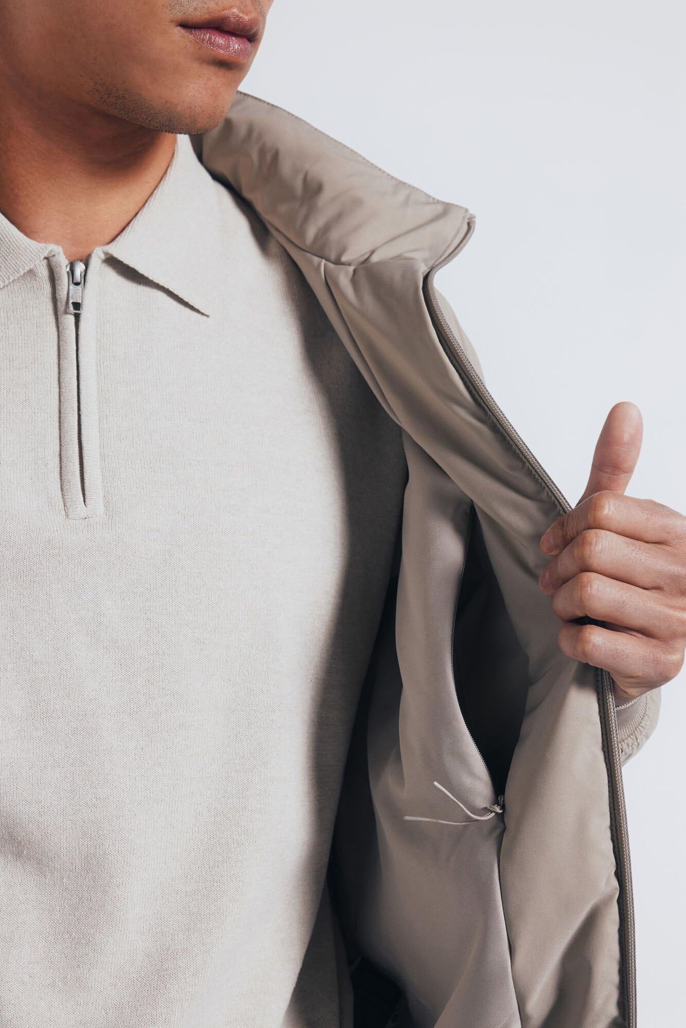 SPRINGFIELD Smart Puffed Funnel Technical Jacket With Hidden Hoodie On Neck. Chaqueta Abolojada Hombre