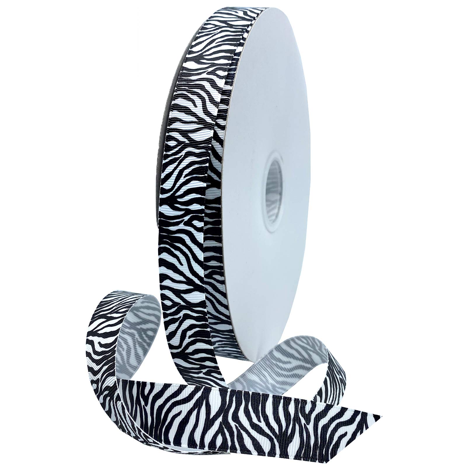 Morex Ribbon Zebra Fest Ribbon, black, 7/8 inch by 100 yards