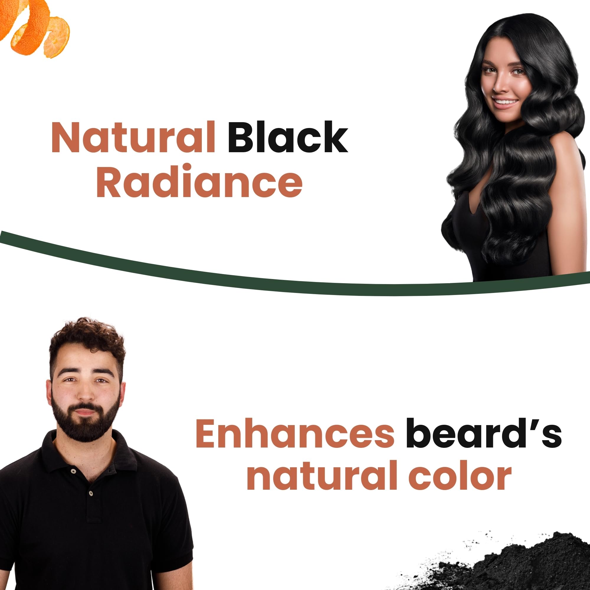 CRAFTherbbs Organic Black Beard & Hair Color | Natural and Healthy Shine | Dandruff Control, UV & Pollution Protection | For Unisex | Pack Of (3) (50g) - Image 4 thumbnail