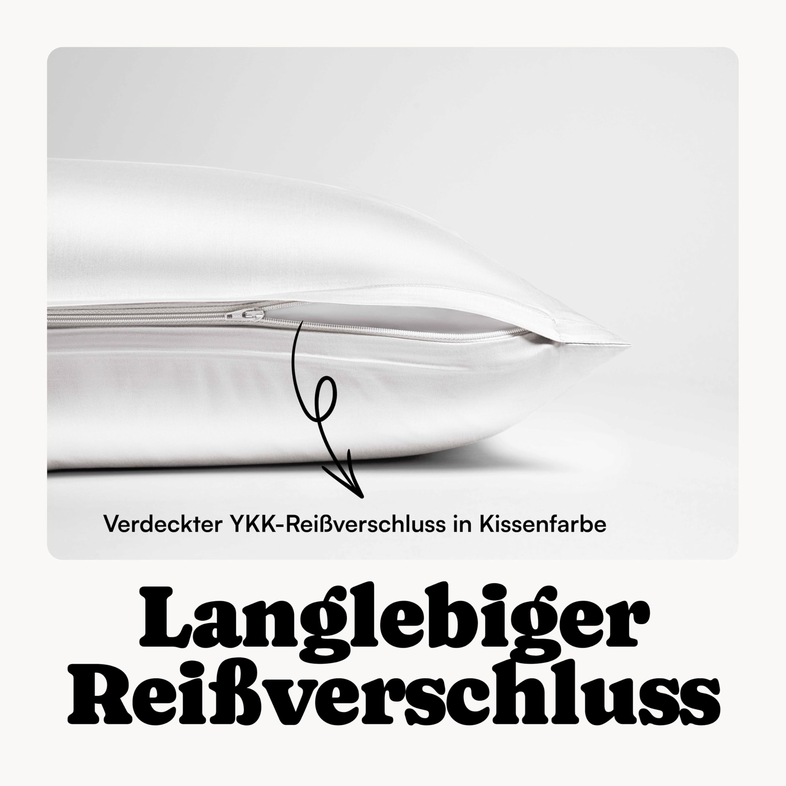 Mako Bettwäsche Satin 135x200 cm Weiß (Bio-Baumwolle) + 80x80 Kissenbezug| Aesthetic Einfarbig