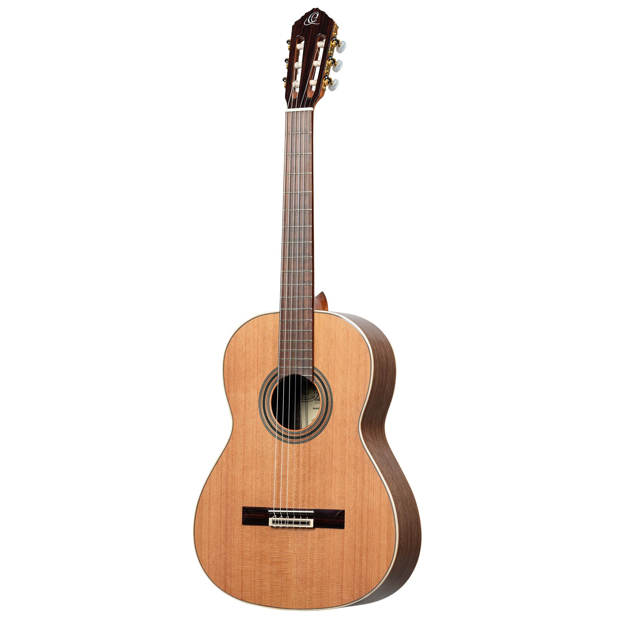 Ortega Traditional Series - Chitarra con corde in nylon, realizzata a mano in Spagna, con manico sottile e custodia professionale (R20GSNWN)