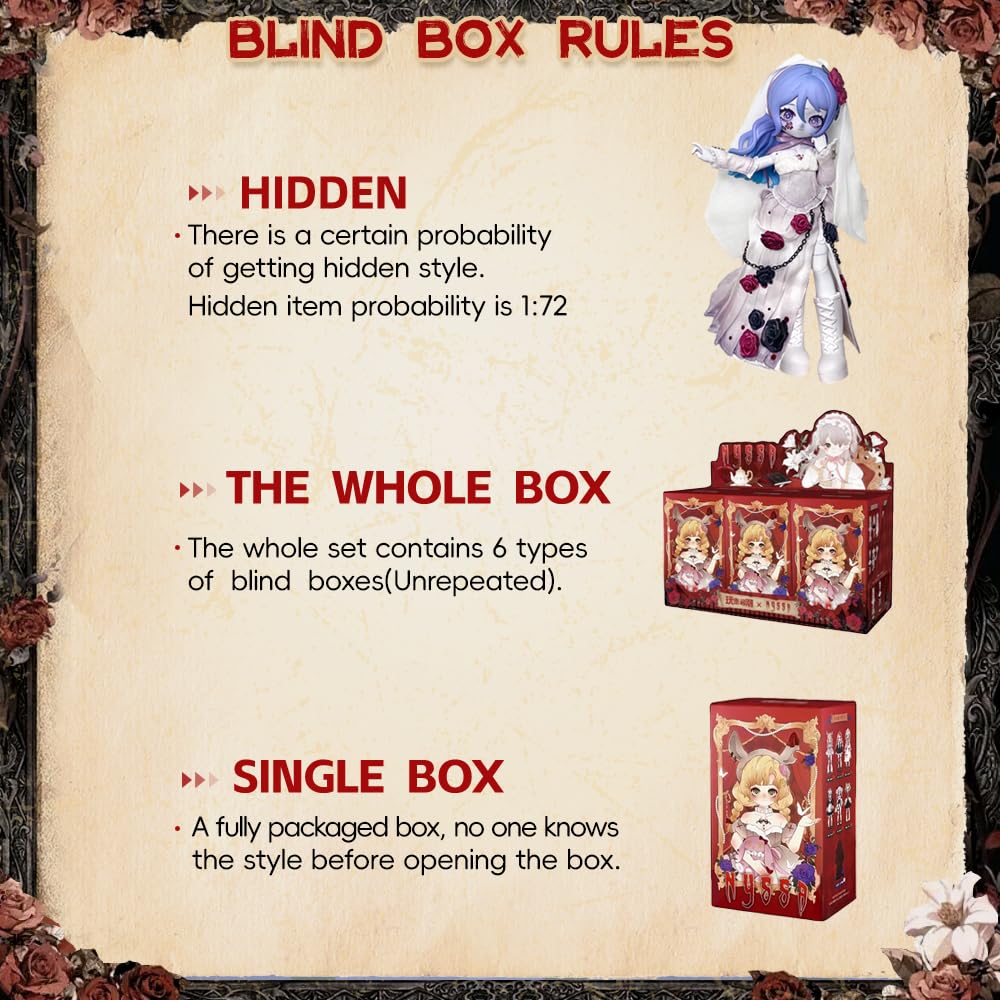 XiDonDon Nyssa Bizarre Nightmare Series Action Collectable Anime Figure Model Gift 1/12 Gothic Style BJD Doll Toys (Single Box) - Image 2