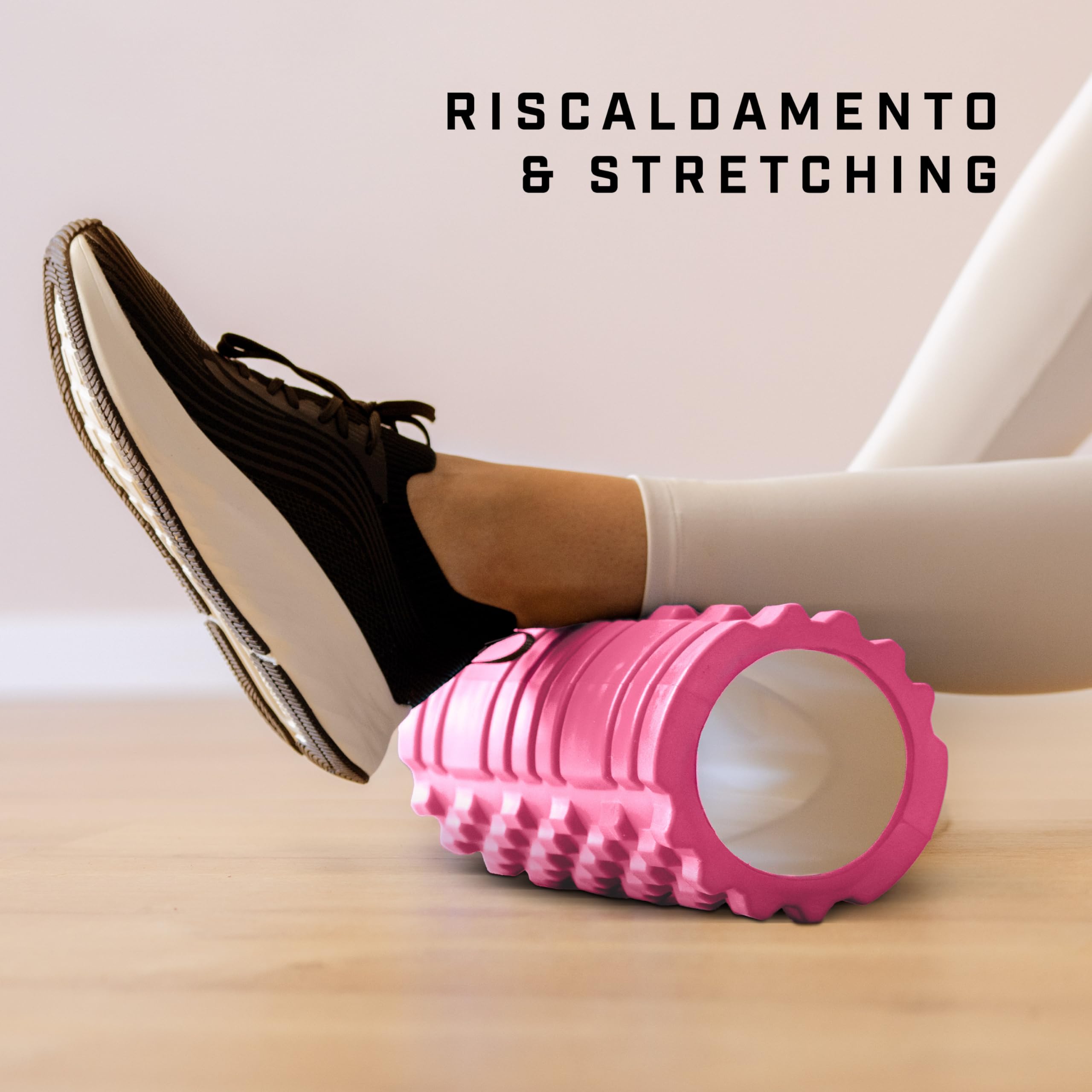 KG Physio Foam Roller - Rullo massaggio muscolare per gambe, schiena e braccia - ultraleggero essenziale per rilasciare le tensioni muscolari - 33x12cm