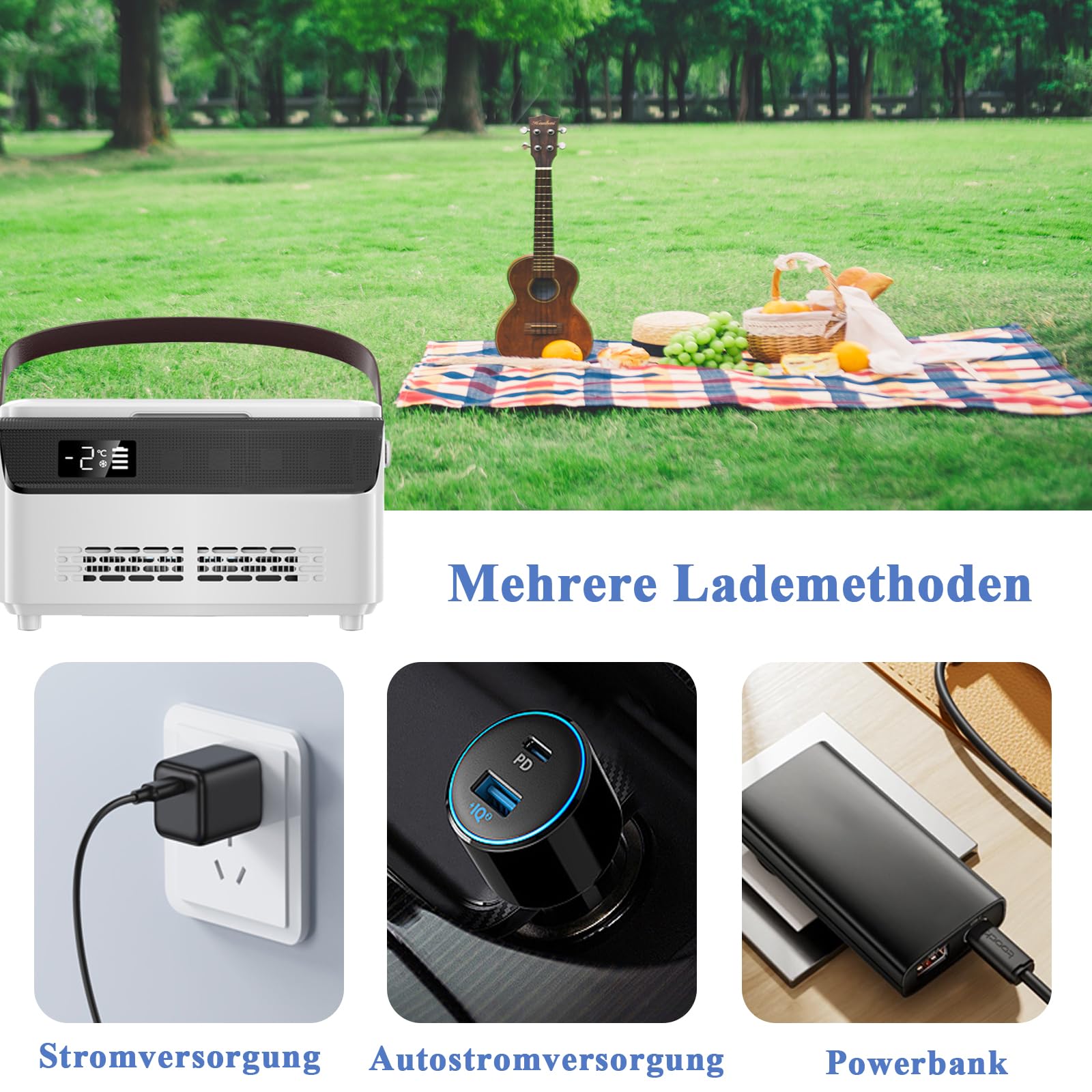 Insulin Kühlbox, Mini Medikamente Kühlschrank Tragbare Medizin Kühlschrank Intelligente Temperaturkontrolle LCD Bildschirm, Zuhause Medizinische Kühltasche für Auto, Reisen,mit 3 Batterien