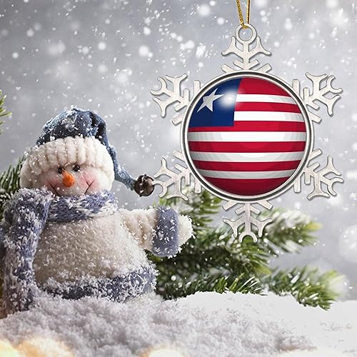 Vista 75 de Bandera de Kenia, adornos colgantes para árbol de Navidad, copo de nieve nacional, adorno de metal, recuerdo de Navidad, regalo de Kenia, decoración