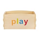 Humble Crew Toy Storage Chest for Kids&comma; Natural Wood Finish&comma; Large Toy Box with Cut-Out Handles & Rounded Corners&comma; PLAY Design&comma; for Toddlers & Preschoolers