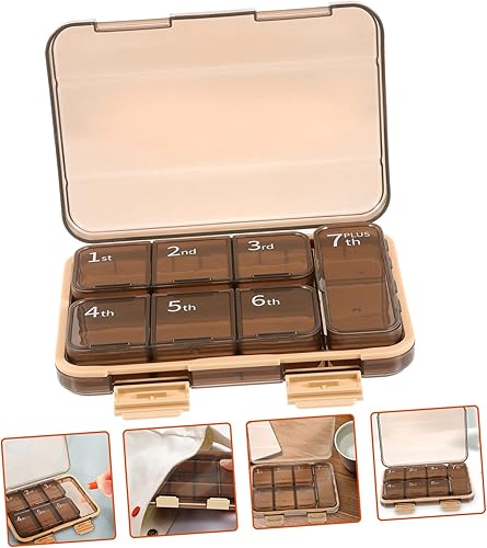 Miniatura 4 de Healifty Organizador de píldoras personales mensual, organizador de píldoras de viaje, caja de medicamentos, mini caja de medicamentos, mini