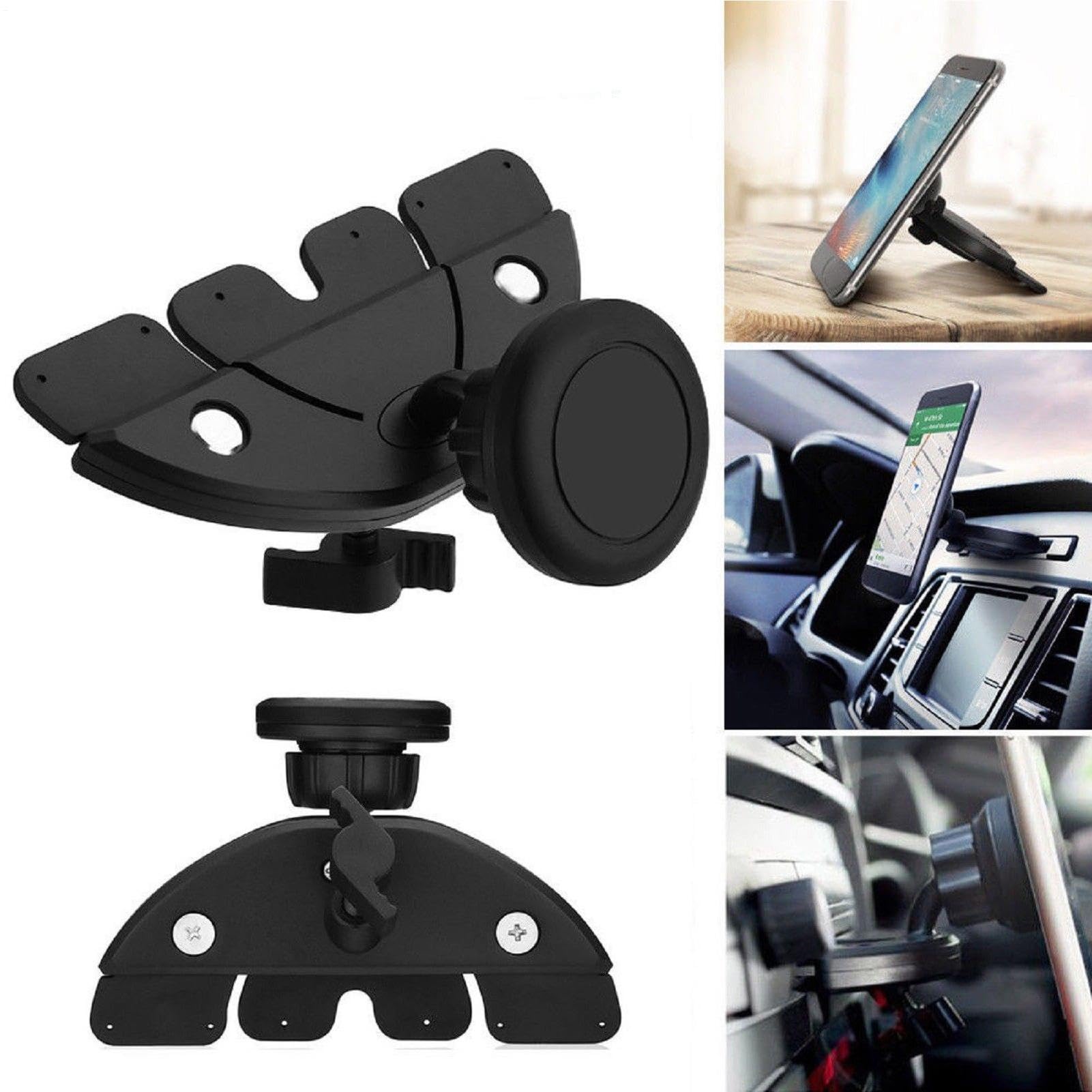 Soporte Magnético para Coche Móvil Soporte Giratorio para Smartphone | Base Navegador GPS De Coche Para Conductores Mujeres Viaje Diario Compartido Todoterrenos Autocaravanas Carretera