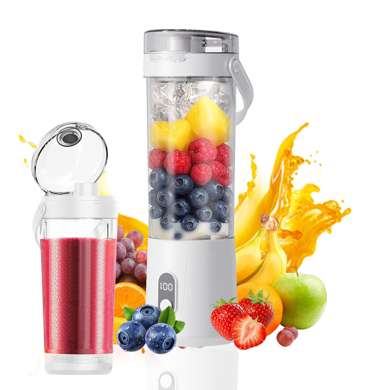 Blender juicer portable rechargeable 500 ml pour smoothies et milkshakes