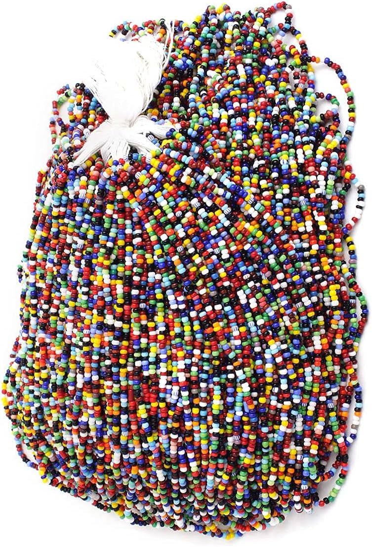 John Bead Czech Glass Seed Beads 10/0 (2.3mm Diameter) 500Grams Opaque Assorted Strung Beads for DIY Arts Crafts Jewelry Bracelets Necklaces Earrings Making