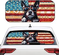 Vista 33 de Biyejit Parasol para ventana trasera de coche de vaca blanca y negra con ventosa, accesorios de automóvil con estampado de vaca, bloqueador solar