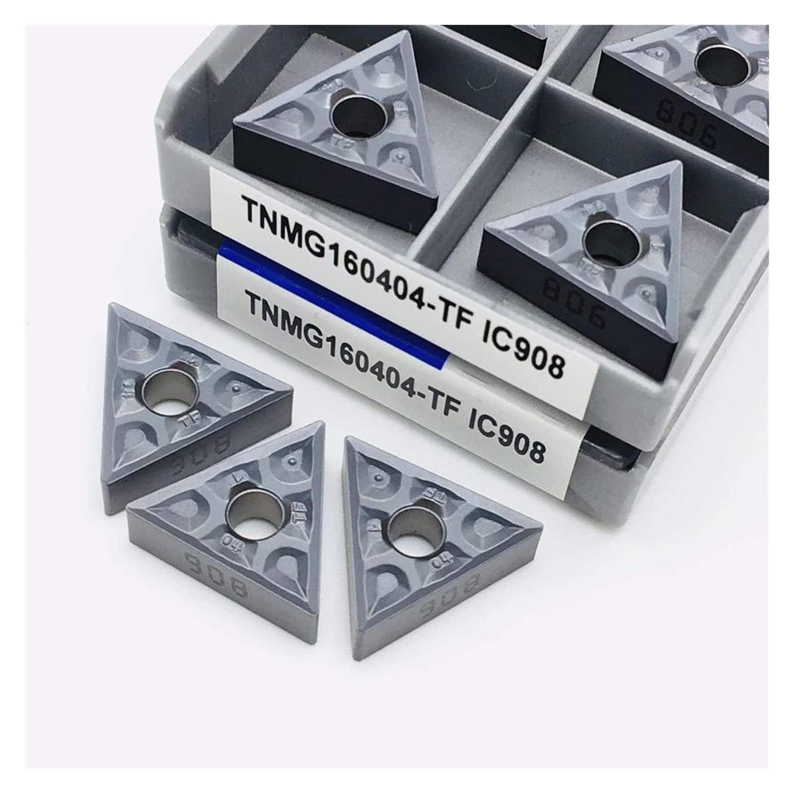 TNMG160404 TF IC907 IC908 TNMG160408 TF IC907 IC908 Inserto de carburo Cnc Herramienta de torno externo Tnmg 160404(TNMG160404 TF IC908)