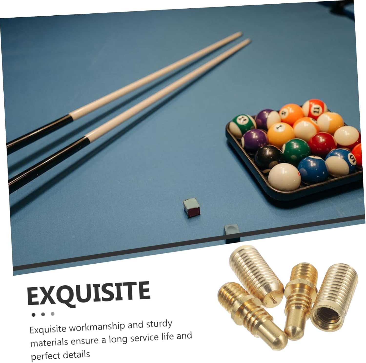 Hemoton 2 Sets Billiard Cue Screws Hardware Pool Cue Joint Connecting Screws Billiard Extension Screws Combination Copper