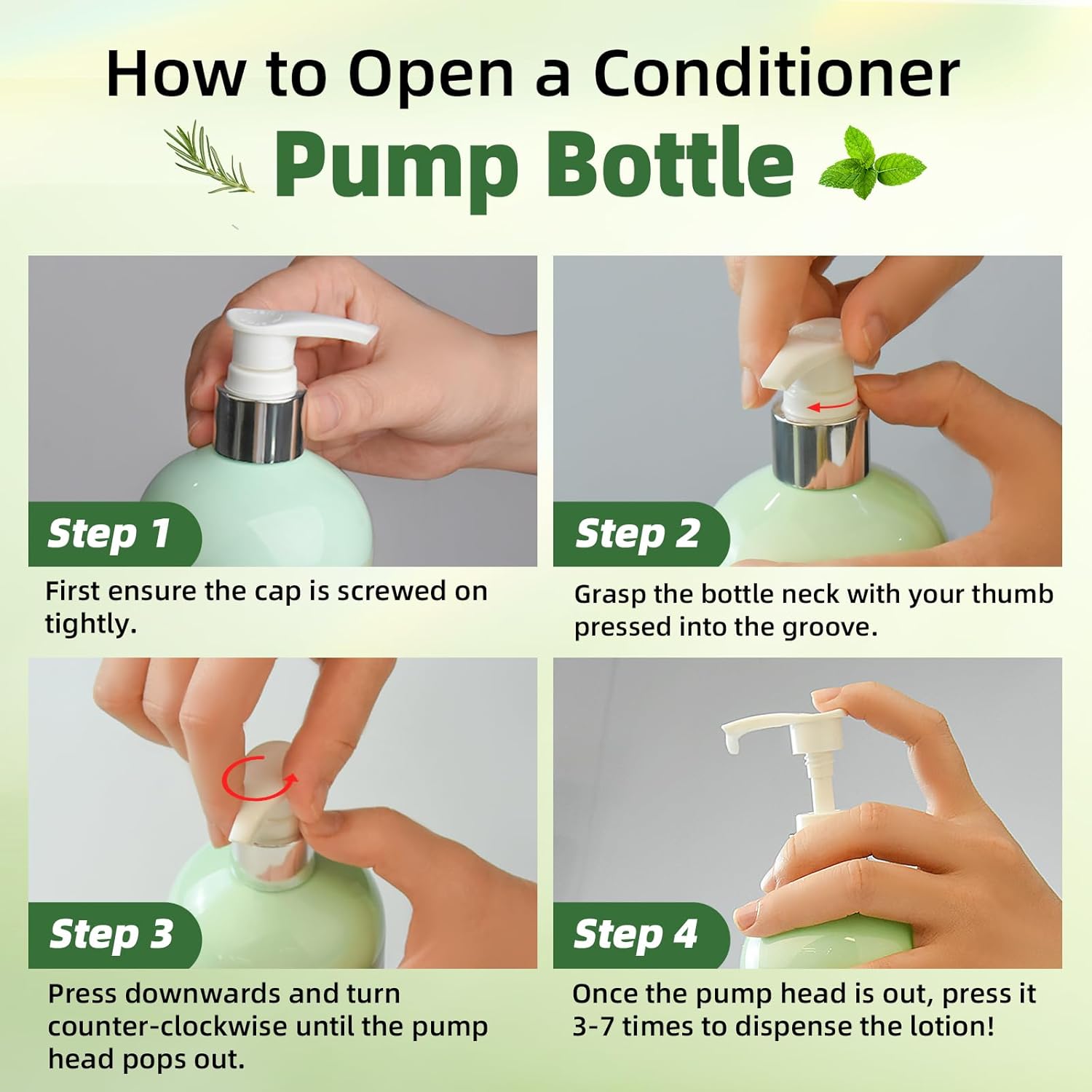 Rosemary Conditioner for Hair Growth: Thickening Moisturizing Conditioner for Men & Women with Mint Tea Tree Oil Biotin - Strengthening Formula for Anti-Hair Loss & Thinning Hair & Frizz-Control - Image 8