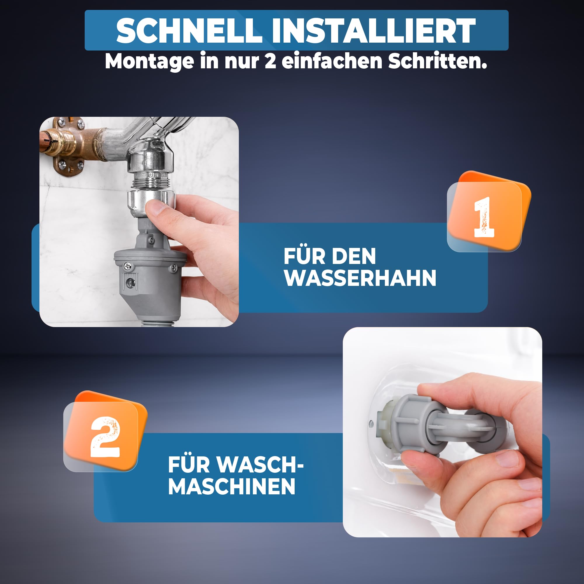 Zulaufschlauch mit Aquastop 1,5 m – Waschmaschinenschlauch & Spülmaschinenschlauch – 3/4 Zoll Metallgewinde – inkl. gratis Ersatzsieb- robuster Schlauch - einfache Montage