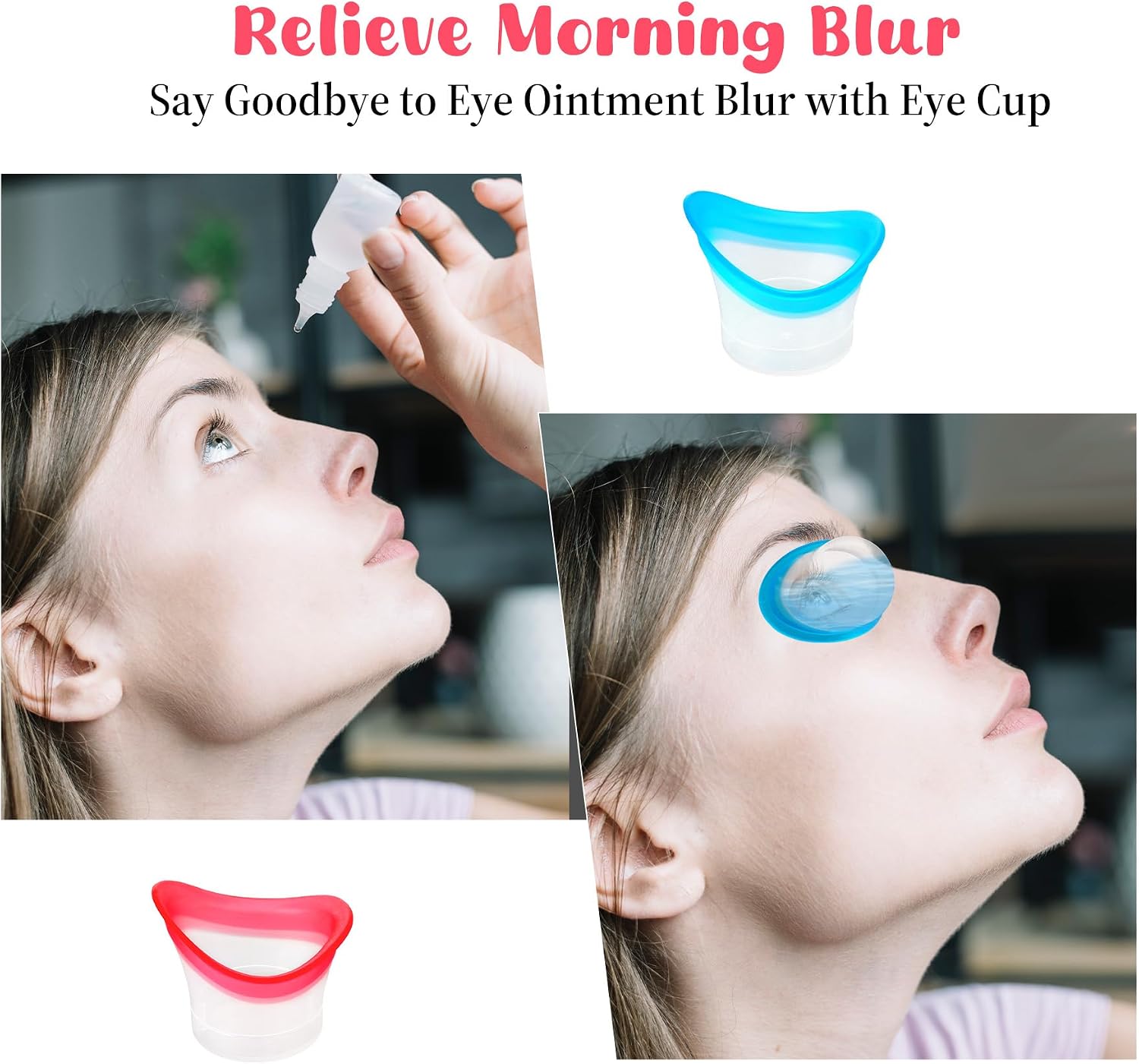 2pcs Eye Wash Cup Eye Wash Bath Kit Silicone Eyes Cleansing Cup for Eyes Rinse Portable eye Care Tool Cleaner for Quick Effective SoothingTired eyes Refresh Clean Dust Makeup Irritants