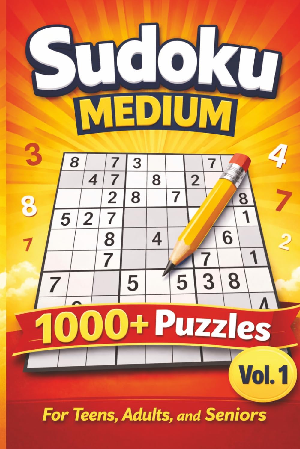 Medium Sudoku Puzzle Book for Adults: 1000+ Balanced Sudoku Challenges for Relaxation, Brain Training, and Daily Fun