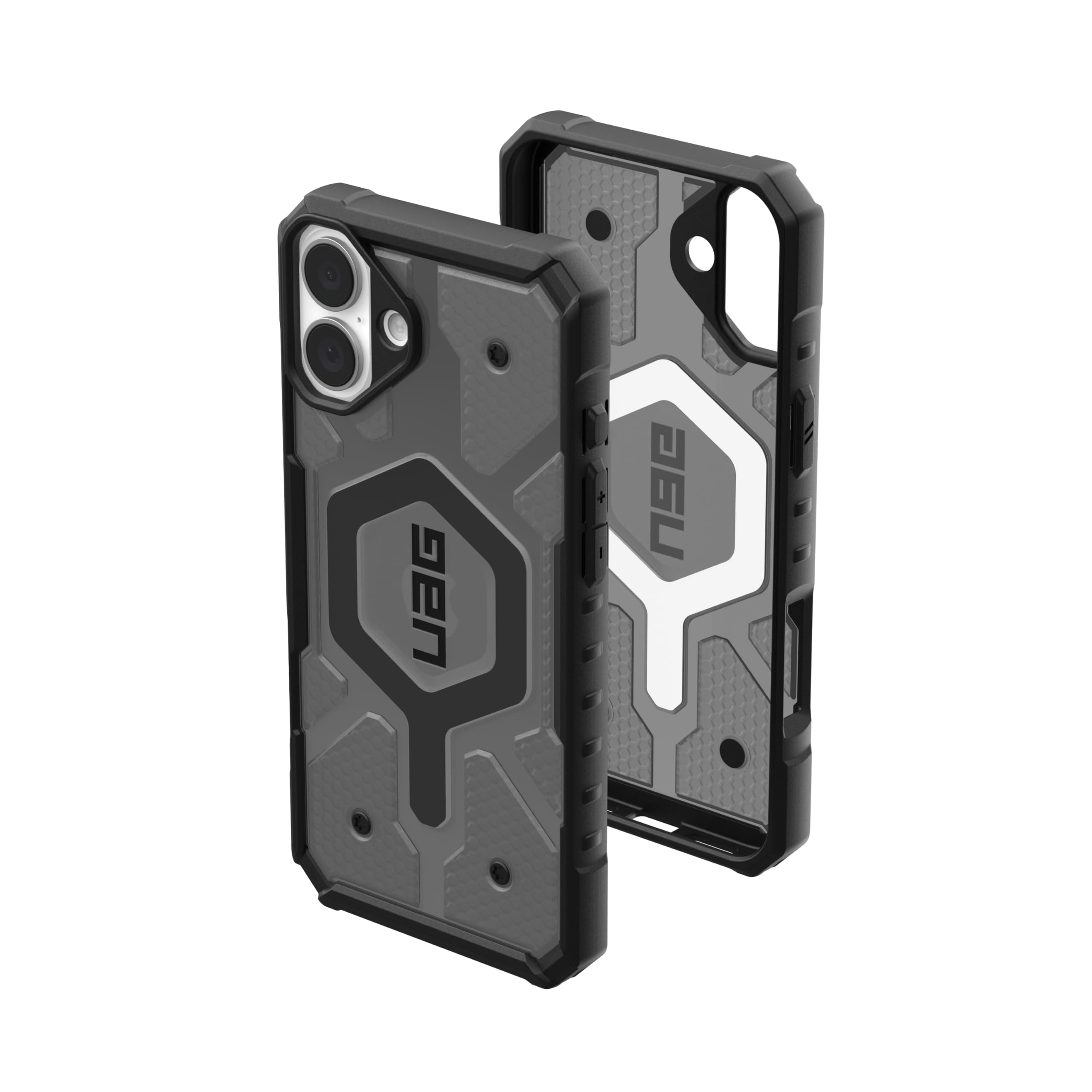 URBAN ARMOR GEAR UAG Designed For IPhone 16 Pro Max Case 6 9 Pathfinder Clear Ash Compatible With Magsafe Charging Rugged Shockproof Mil Std Protective Cover Magnetic Ring Stand Black Bundle Set - View #7