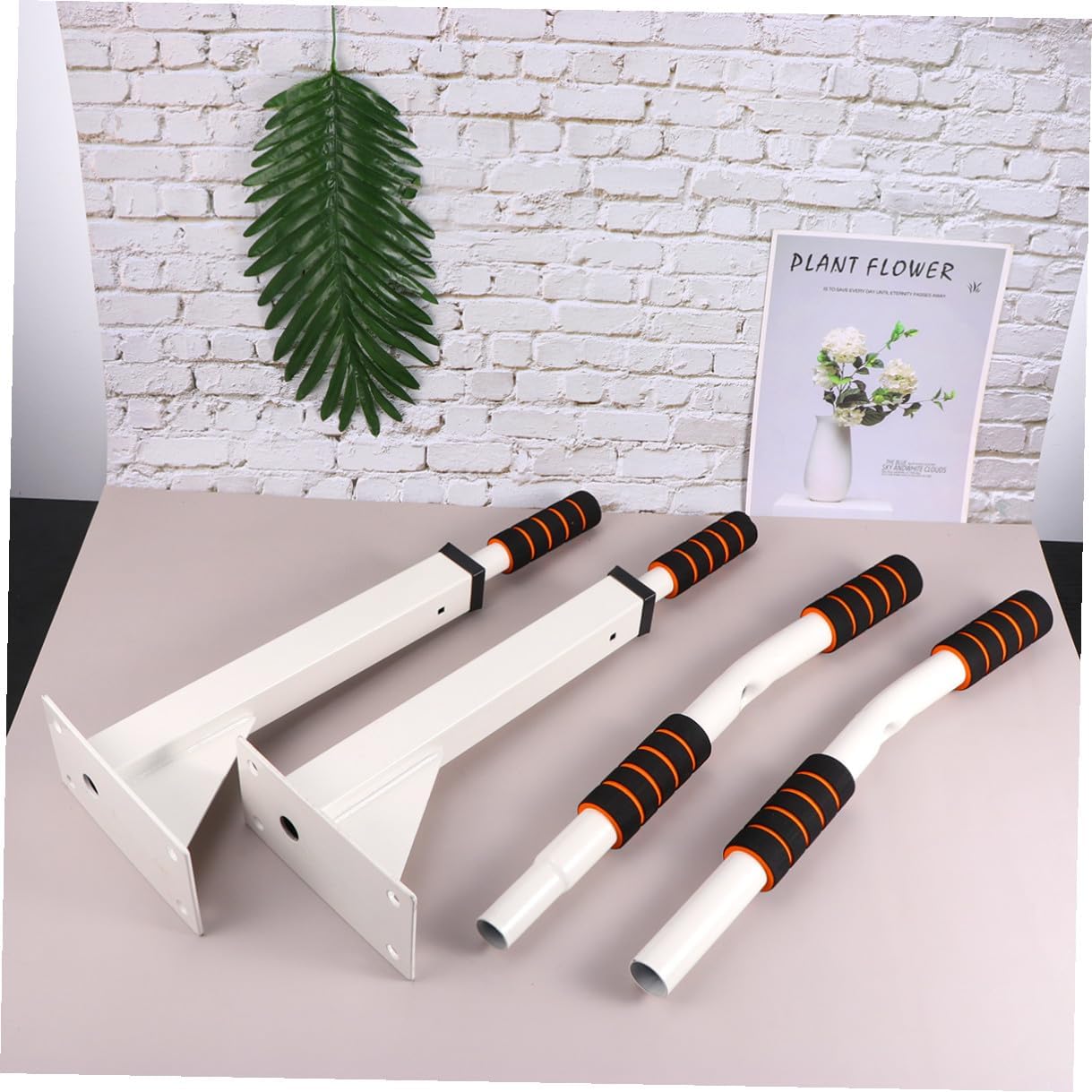 GALPADA Doorway Pull up Bar Chin up Bar Heavy Duty Steel Indoor Strength Training Upper Body Exercise White