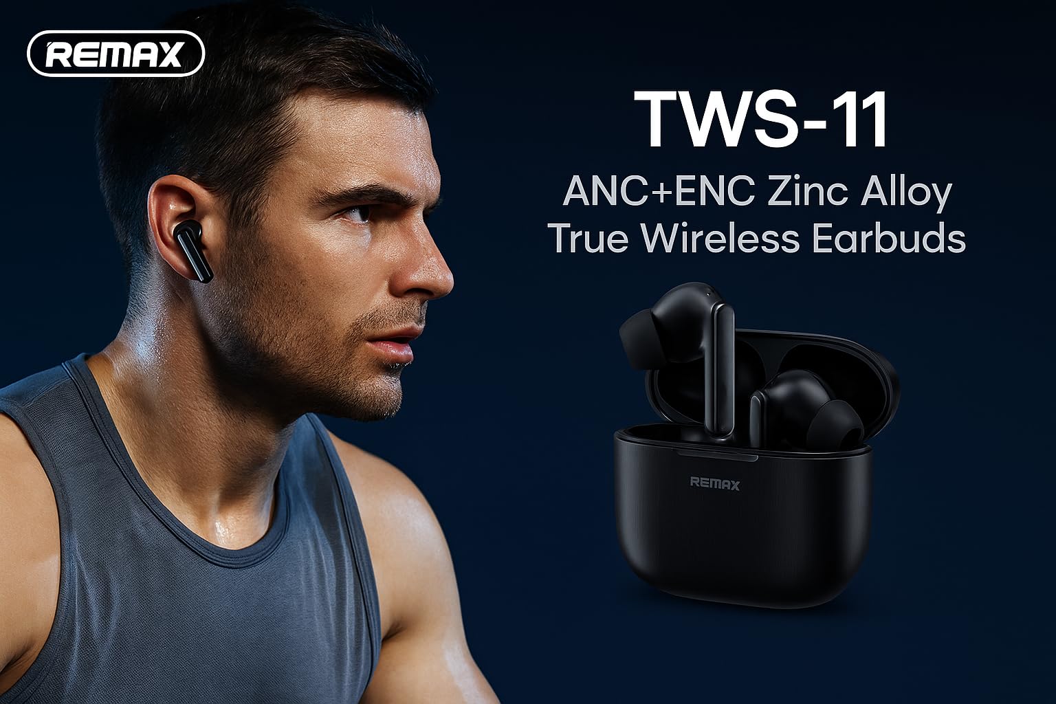 REMAX TWS-11 True Wireless Earphones, Bluetooth 5.3, ANC+ENC Noise Cancelling, Zinc Alloy Charging Case, 24H Playtime, HiFi Sound : Amazon.co.za: Electronics