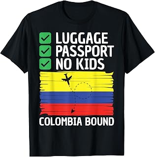 Men Women Colombian Travel Vacation Outfit To Colombia Trip T-Shirt