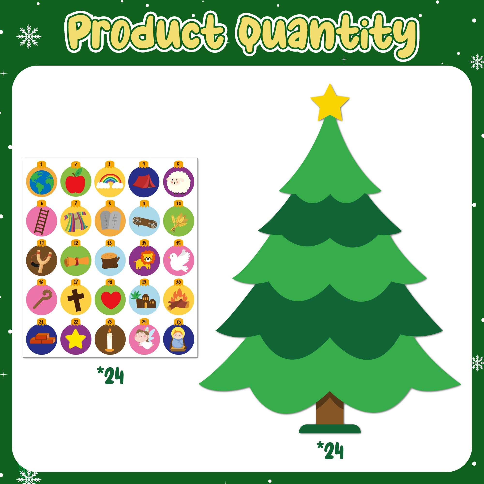 Calcomanías Números Calendario Adviento Navidad 96 Piezas | Meses Sin