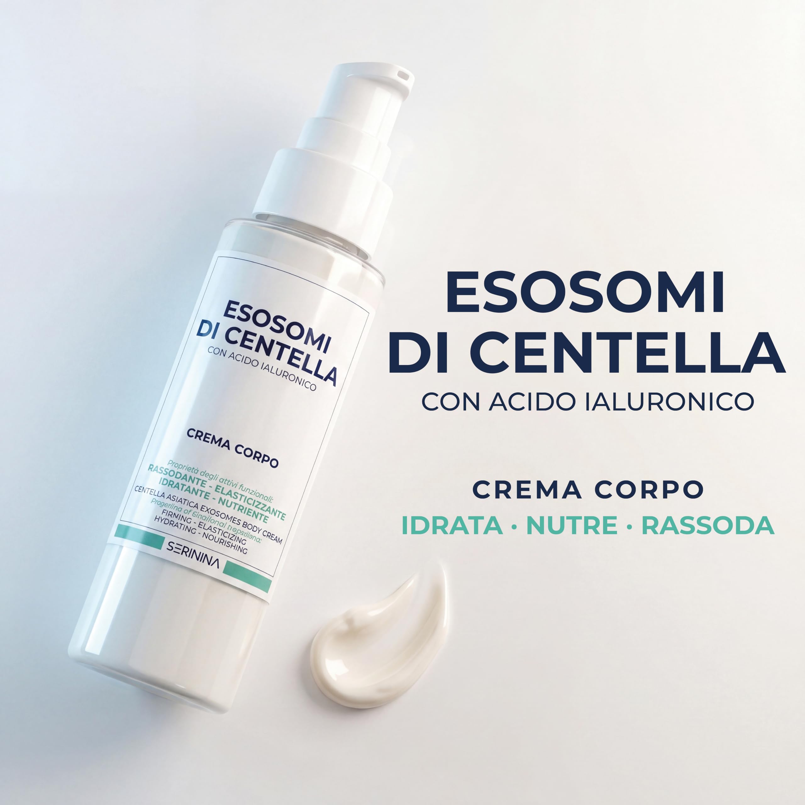 SERININA Set Siero Viso + Crema Corpo Esosomi Centella Asiatica Acido Ialuronico