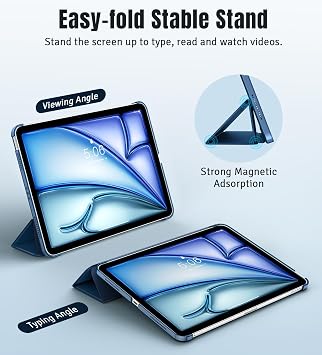 TiMOVO Case for iPad Air 11 Inch M4/M3/M2, Air 5th/4th Gen 10.9,Abyss Blue