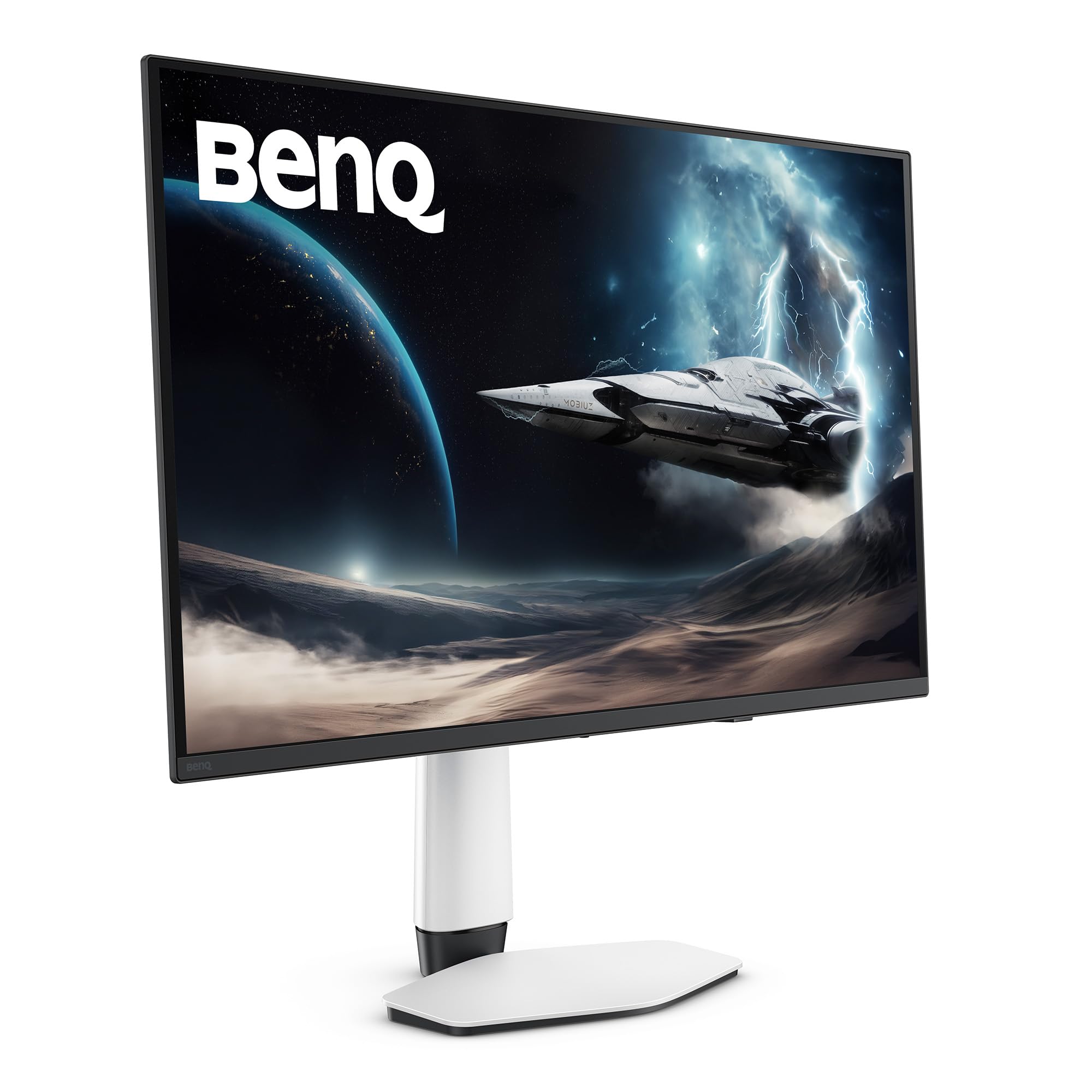 BenQ MOBIUZ EX321UZ 32 Pollici Gaming Monitor 4K QD-OLED di 4a generazione, 240Hz, 0.03ms, HDMI 2.1, DP2.1a 80Gbps, USB-C 90W, 99% DCI-P3, display HDR 400, FreeSync Premium Pro, garanzia di 3 anni